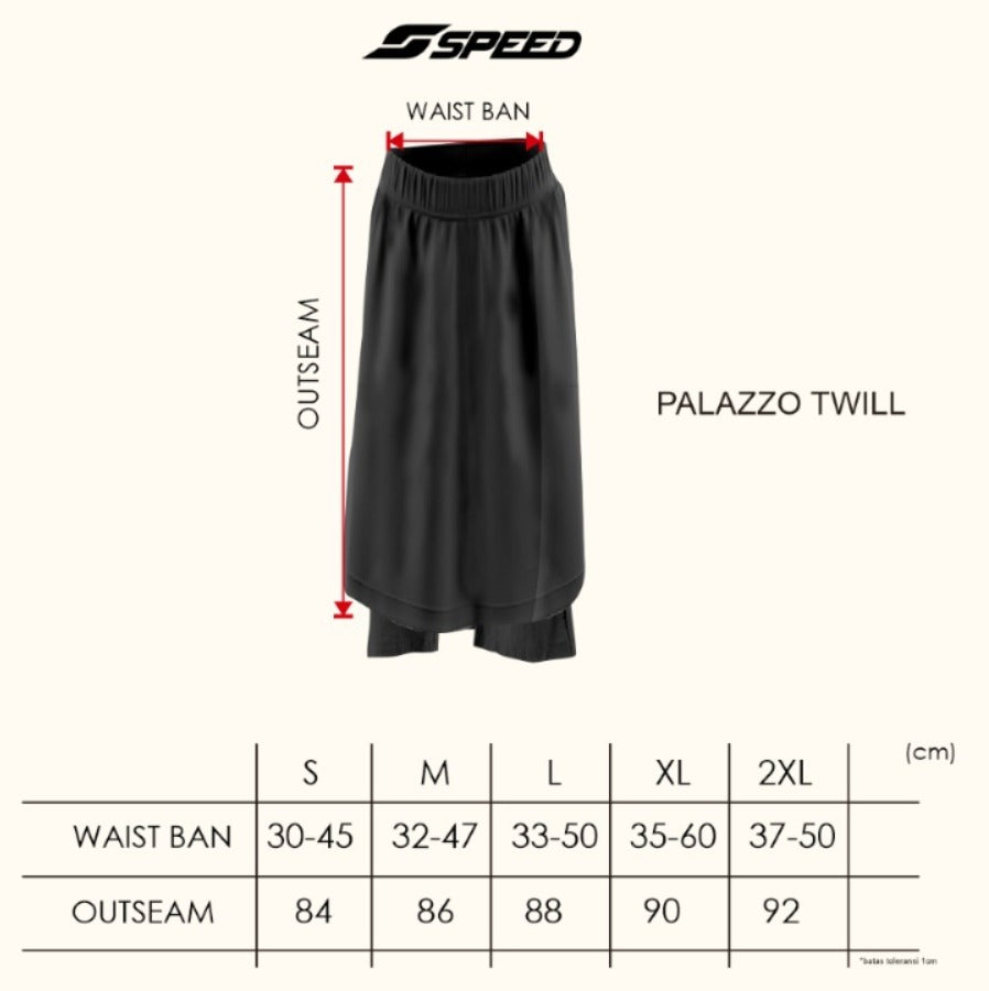 Celana olahraga wanita - Palazo Twill